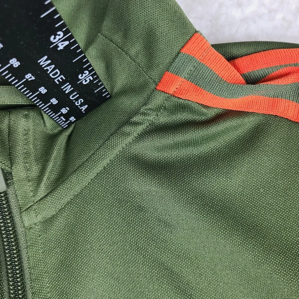 Adidas Sweater Mens Medium‎ Dark Green Camo Full Zip Performance Tech Training